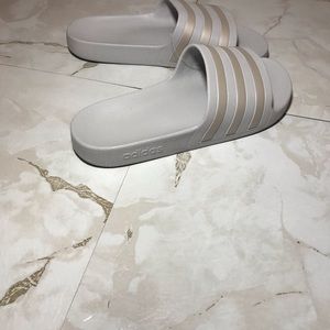 Gray Adidas Flip Flops